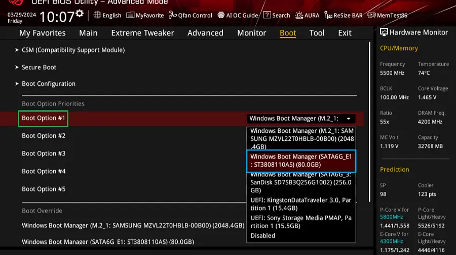 BIOS Boot Menu Chỉnh thứ tự Boot ưu tiên trong BIOS